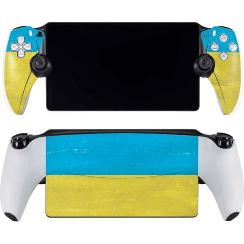 Ukraine Flag Distressed PlayStation Portal Remote Player Skin