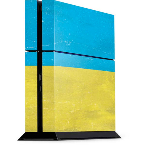 Ukraine Flag Distressed PS4 Console Skin