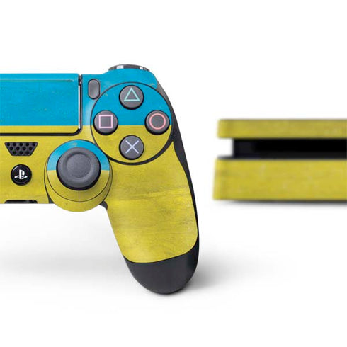 Ukraine Flag Distressed PS4 Slim Bundle Skin