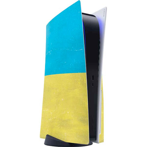 Ukraine Flag Distressed PS5 Console Skin