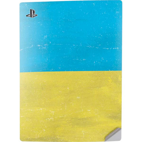 Ukraine Flag Distressed PS5 Digital Edition Console Skin