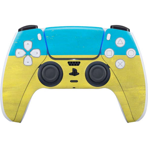 Ukraine Flag Distressed PS5 Controller Skin
