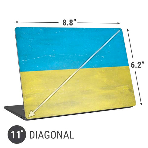 Ukraine Flag Distressed Universal Laptop 11in (8.8 x 6.2in) Skin