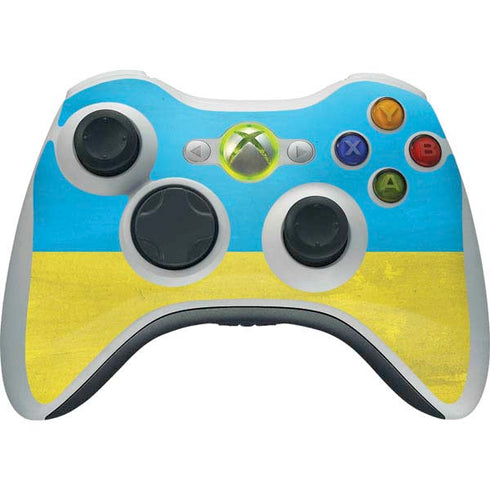 Ukraine Flag Distressed Xbox 360 Wireless Controller Skin