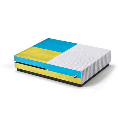 Ukraine Flag Distressed Xbox One S Console Skin