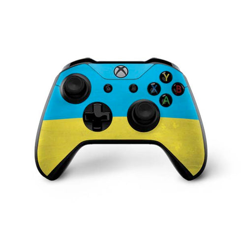Ukraine Flag Distressed Xbox One X Controller Skin