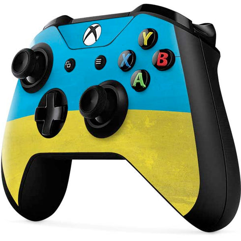 Ukraine Flag Distressed Xbox One X Controller Skin
