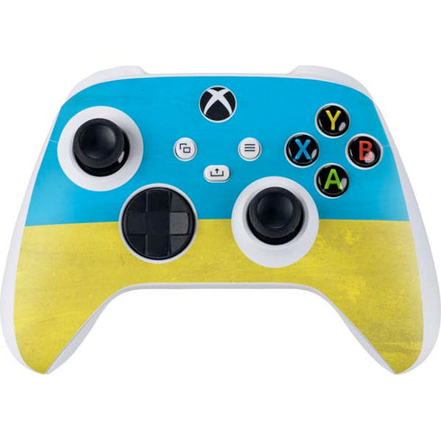 Ukraine Flag Distressed Xbox Series S Controller Skin