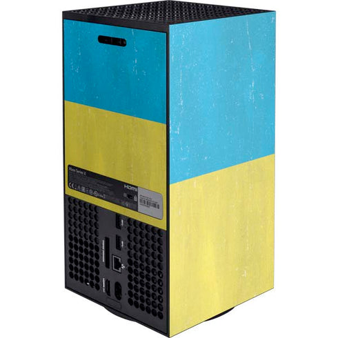 Ukraine Flag Distressed Xbox Series X Console Skin