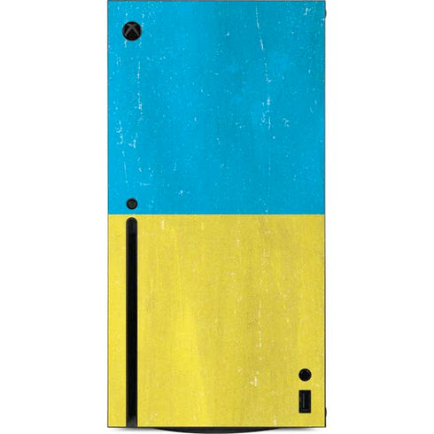 Ukraine Flag Distressed Xbox Series X Console Skin