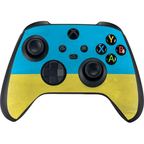 Ukraine Flag Distressed Xbox Series X Controller Skin