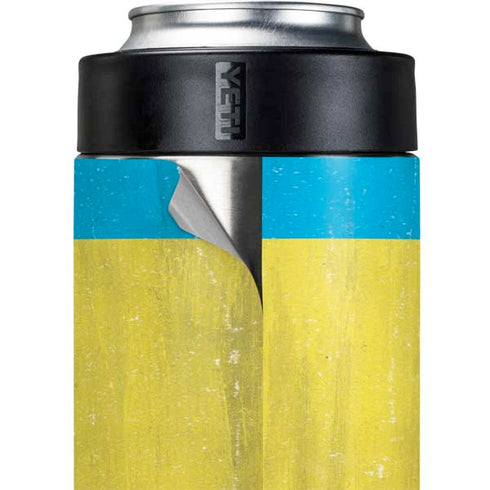 Ukraine Flag Distressed Yeti Colster Can Insulator Skin
