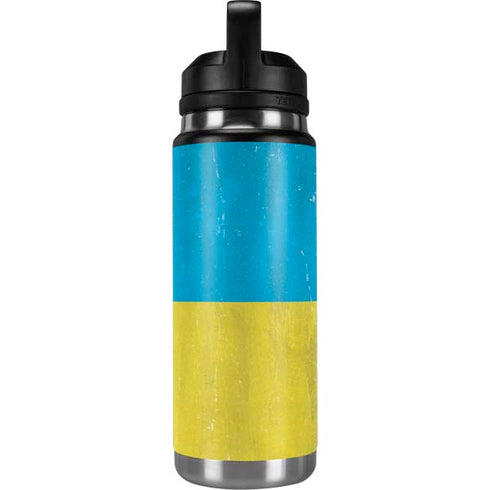 Ukraine Flag Distressed YETI Rambler 26oz Bottle Skin