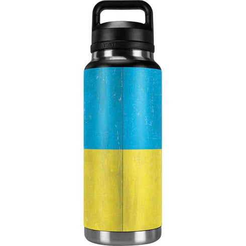Ukraine Flag Distressed YETI Rambler 36oz Bottle Skin