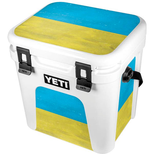 Ukraine Flag Distressed YETI Roadie 24 Hard Cooler Skin