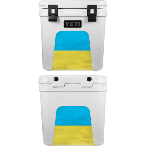 Ukraine Flag Distressed YETI Roadie 24 Hard Cooler Skin