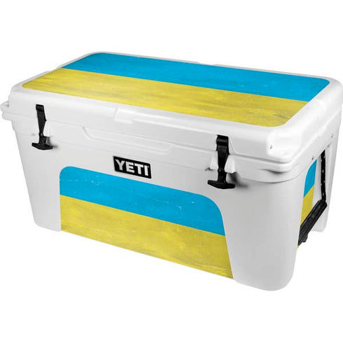 Ukraine Flag Distressed YETI Tundra 65 Hard Cooler Skin