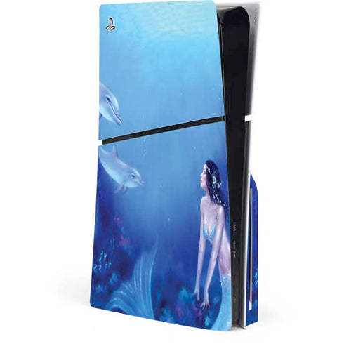 Ultramarine by Rachel Anderson PS5 Slim Disk Console Skin