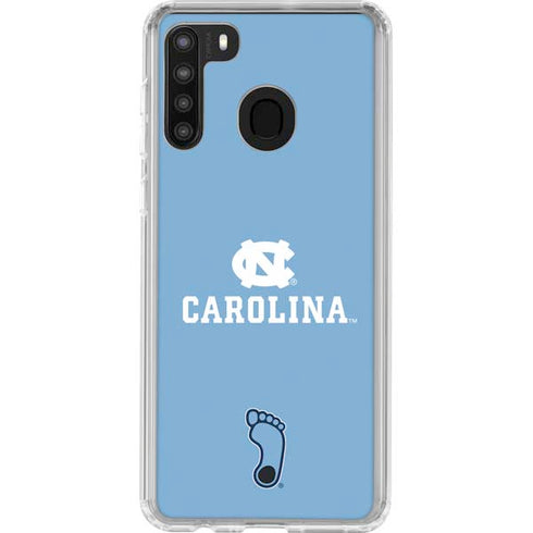 UNC Carolina Logo Galaxy A21 Clear Case