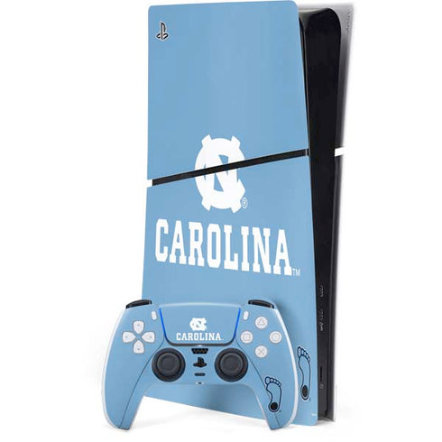 University of North Carolina UNC Carolina PS5 Slim Digital Edition Bundle Skin