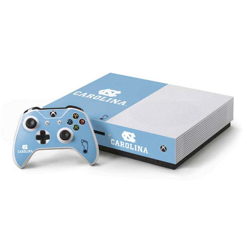 UNC Carolina Logo Xbox One S Console and Controller Bundle Skin