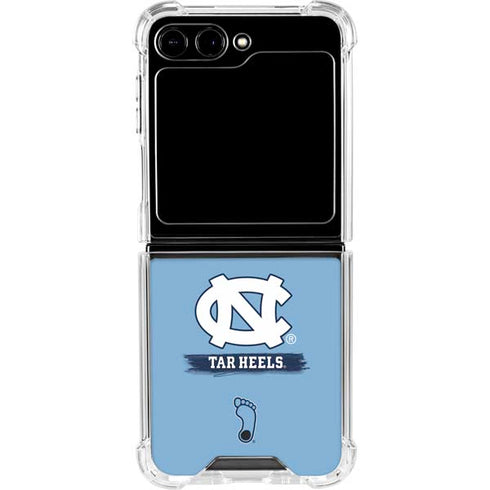 University of North Carolina UNC Tar Heels Galaxy Z Flip5 5G Clear Case
