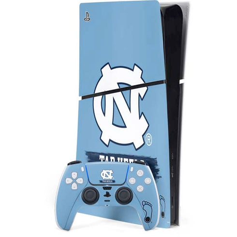 University of North Carolina UNC Tar Heels PS5 Slim Digital Edition Bundle Skin