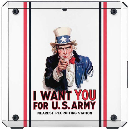 Uncle Sam Vintage War Poster Cooler Master MasterBox Q300L Mini Tower Skin