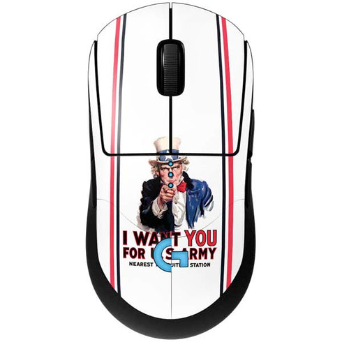 Uncle Sam Vintage War Poster G Pro Wireless Gaming Mouse Skin