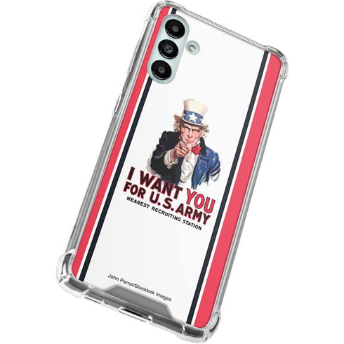 Uncle Sam Vintage War Poster Galaxy A13 5G Clear Case