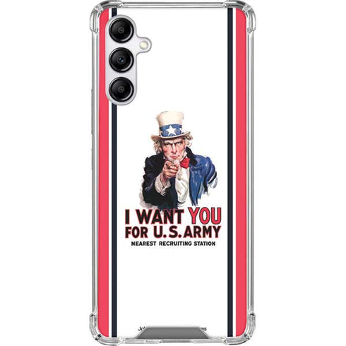 Uncle Sam Vintage War Poster Galaxy A14 5G Clear Case