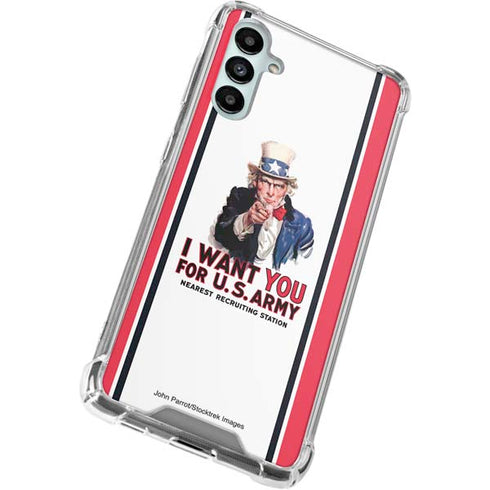 Uncle Sam Vintage War Poster Galaxy A14 5G Clear Case