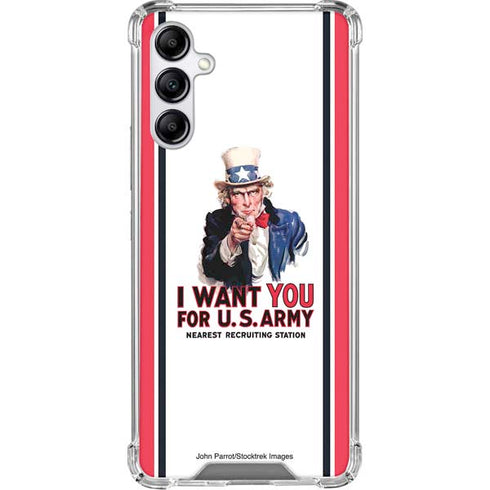 Uncle Sam Vintage War Poster Galaxy A15 5G Clear Case