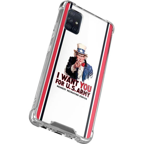 Uncle Sam Vintage War Poster Galaxy A51 5G Clear Case