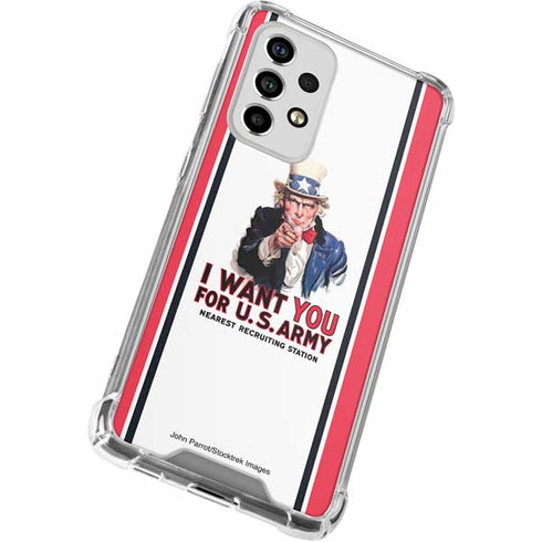 Uncle Sam Vintage War Poster Galaxy A53 5G Clear Case