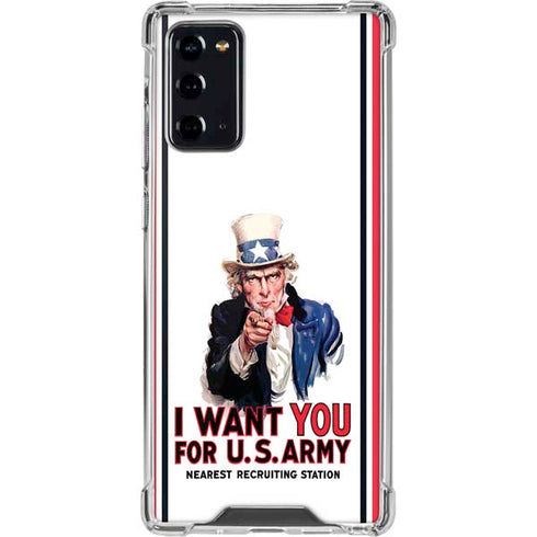Uncle Sam Vintage War Poster Galaxy Note20 5G Clear Case
