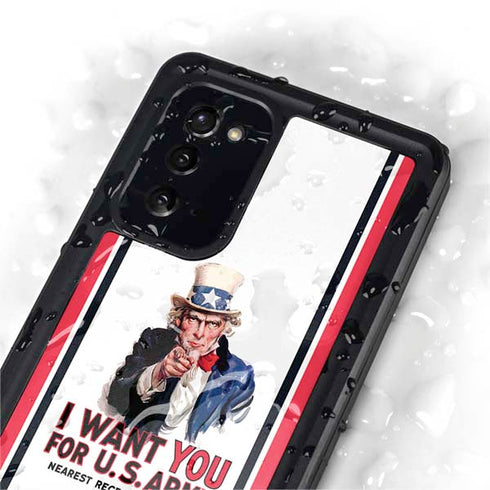 Uncle Sam Vintage War Poster Galaxy Note20 5G Waterproof Case
