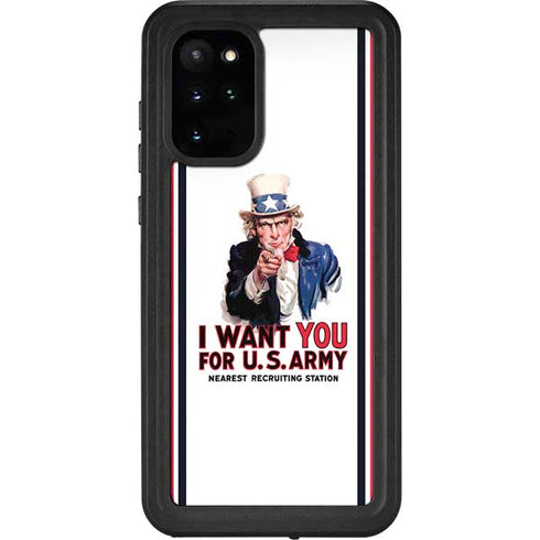 Uncle Sam Vintage War Poster Galaxy S20 Plus Waterproof Case