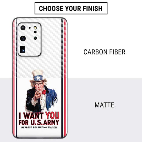 Uncle Sam Vintage War Poster Galaxy S20 Ultra 5G Skin