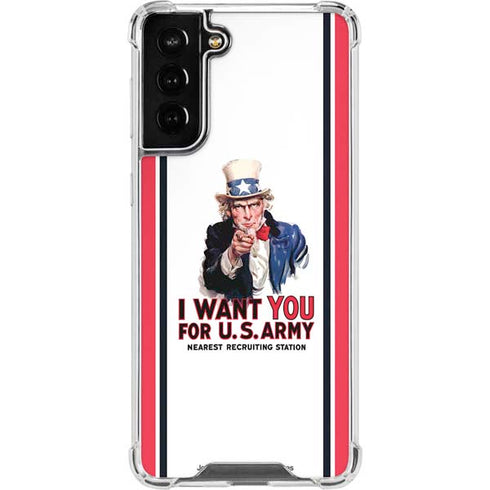 Uncle Sam Vintage War Poster Galaxy S21 FE Clear Case