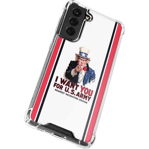 Uncle Sam Vintage War Poster Galaxy S21 FE Clear Case