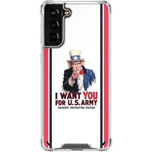 Uncle Sam Vintage War Poster Galaxy S21 Plus 5G Clear Case