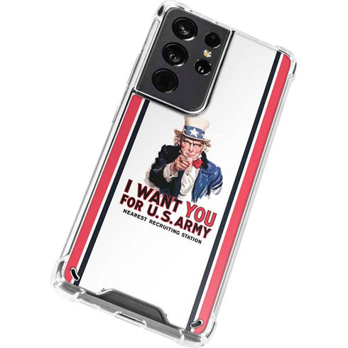 Uncle Sam Vintage War Poster Galaxy S21 Ultra 5G Clear Case