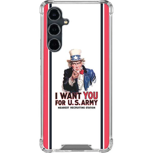 Uncle Sam Vintage War Poster Galaxy S23 FE Clear Case