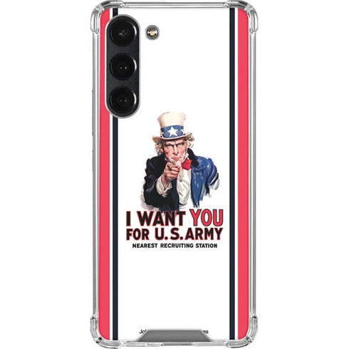 Uncle Sam Vintage War Poster Galaxy S23 Plus Clear Case