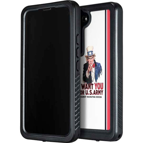 Uncle Sam Vintage War Poster Galaxy S23 Plus Waterproof Case