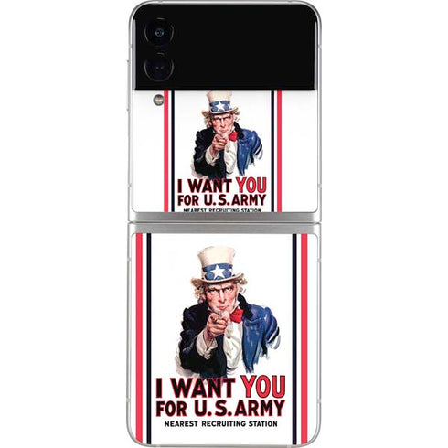Uncle Sam Vintage War Poster Galaxy Z Flip3 5G Skin