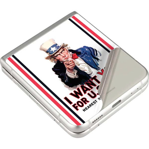 Uncle Sam Vintage War Poster Galaxy Z Flip3 5G Skin