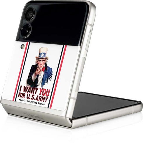 Uncle Sam Vintage War Poster Galaxy Z Flip3 5G Skin