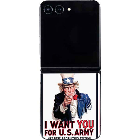 Uncle Sam Vintage War Poster Galaxy Z Flip5 5G Skin